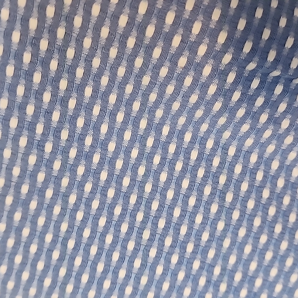 Tahari light blue/white no sleeve polka dot textured dress-14 - Picture 2 of 7